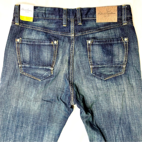 SOLD NWT Robert Graham Dark Blue Soft Classic - Yates Men’s Jeans 32 x 34 - Picture 8 of 14